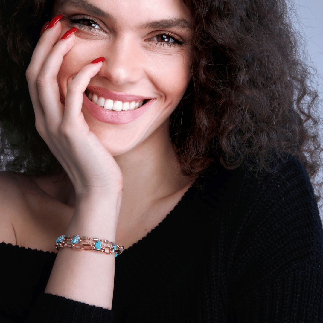 Isabelle Bracelet - Elegante Turkoois en Opaal