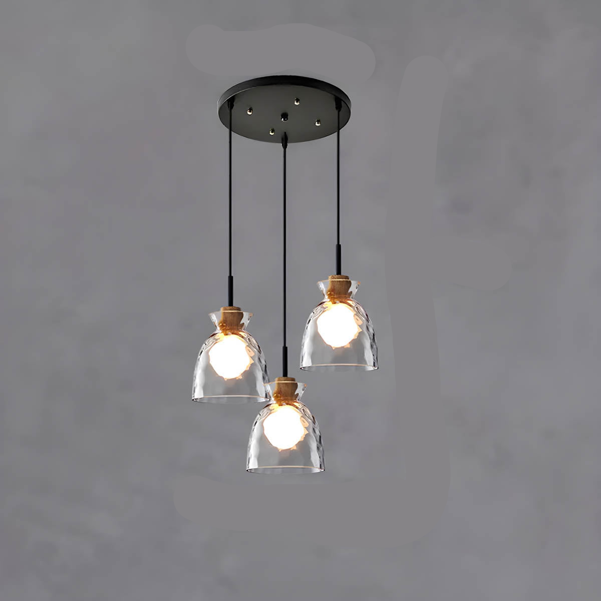 LuxeGlow Chique Glazen Kroonluchter - Modern Elegante Glazen Plafondlamp