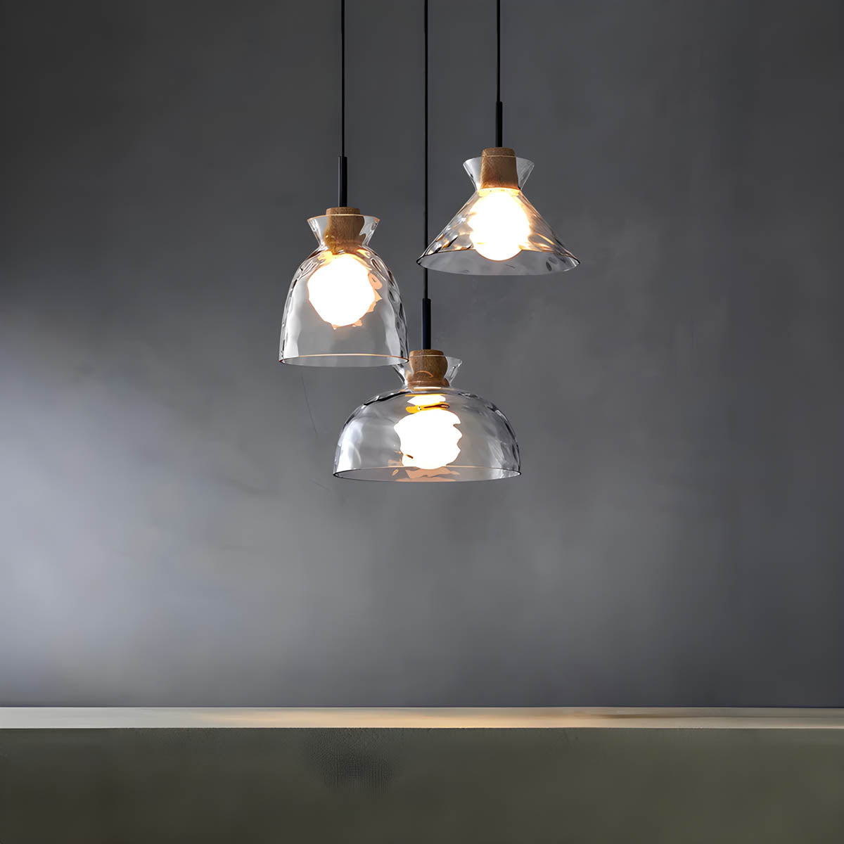 LuxeGlow Chique Glazen Kroonluchter - Modern Elegante Glazen Plafondlamp