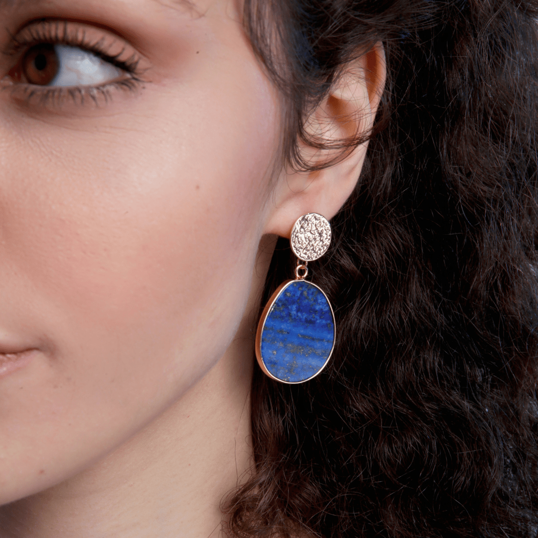 CelestialLuxe Earrings – Beschermende Lapis Oorbellen