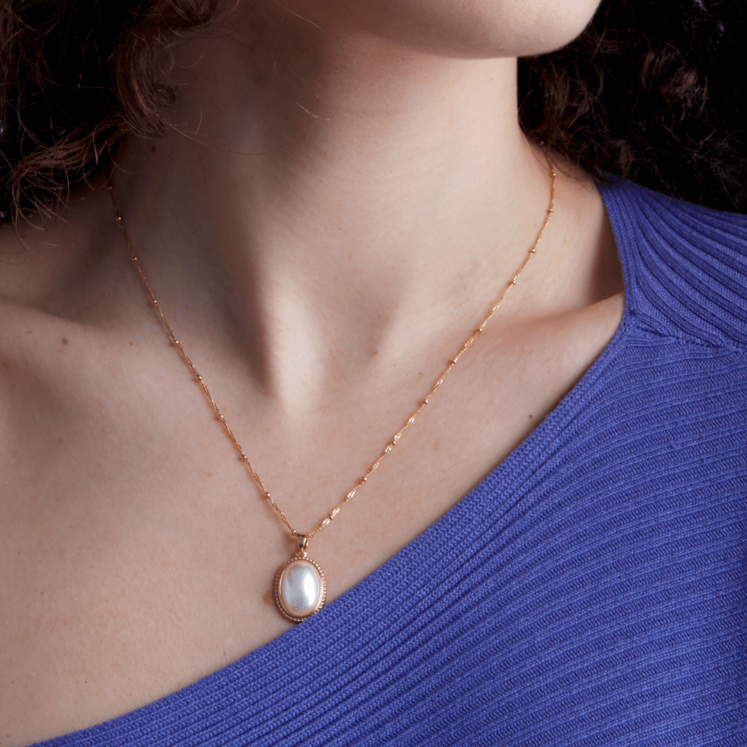 LuminaPearl Necklace - Elegante Gouden Vintage Sieraden