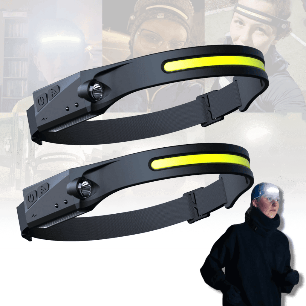 GlowSense - Inductie Hoofdlamp met Sensor (1+1 Gratis)