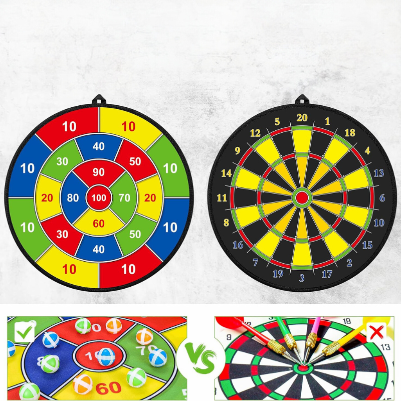 PlayTarget – Groot Kinder Dartbord met Kleverige Darts