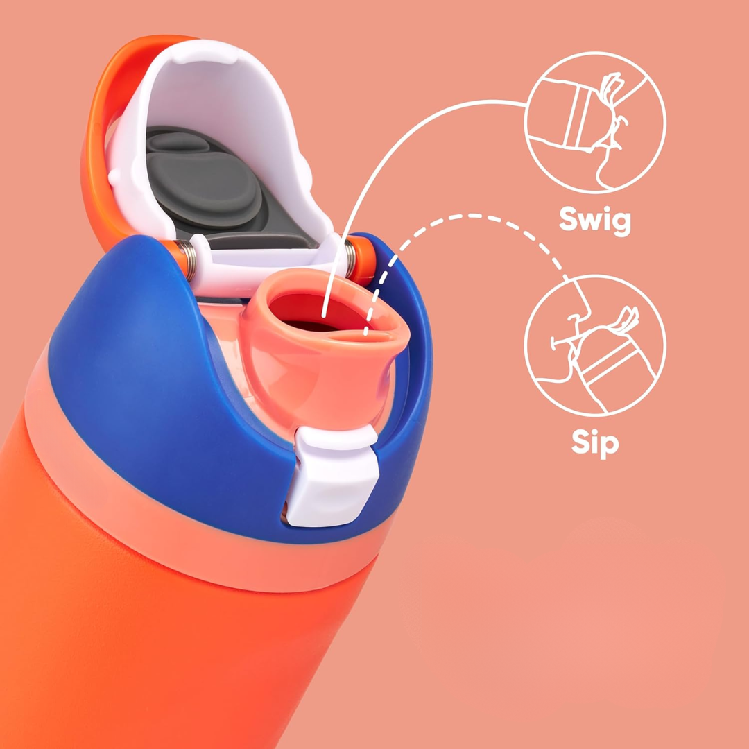 LeakProof - Geïsoleerde RVS Fles met Rietje