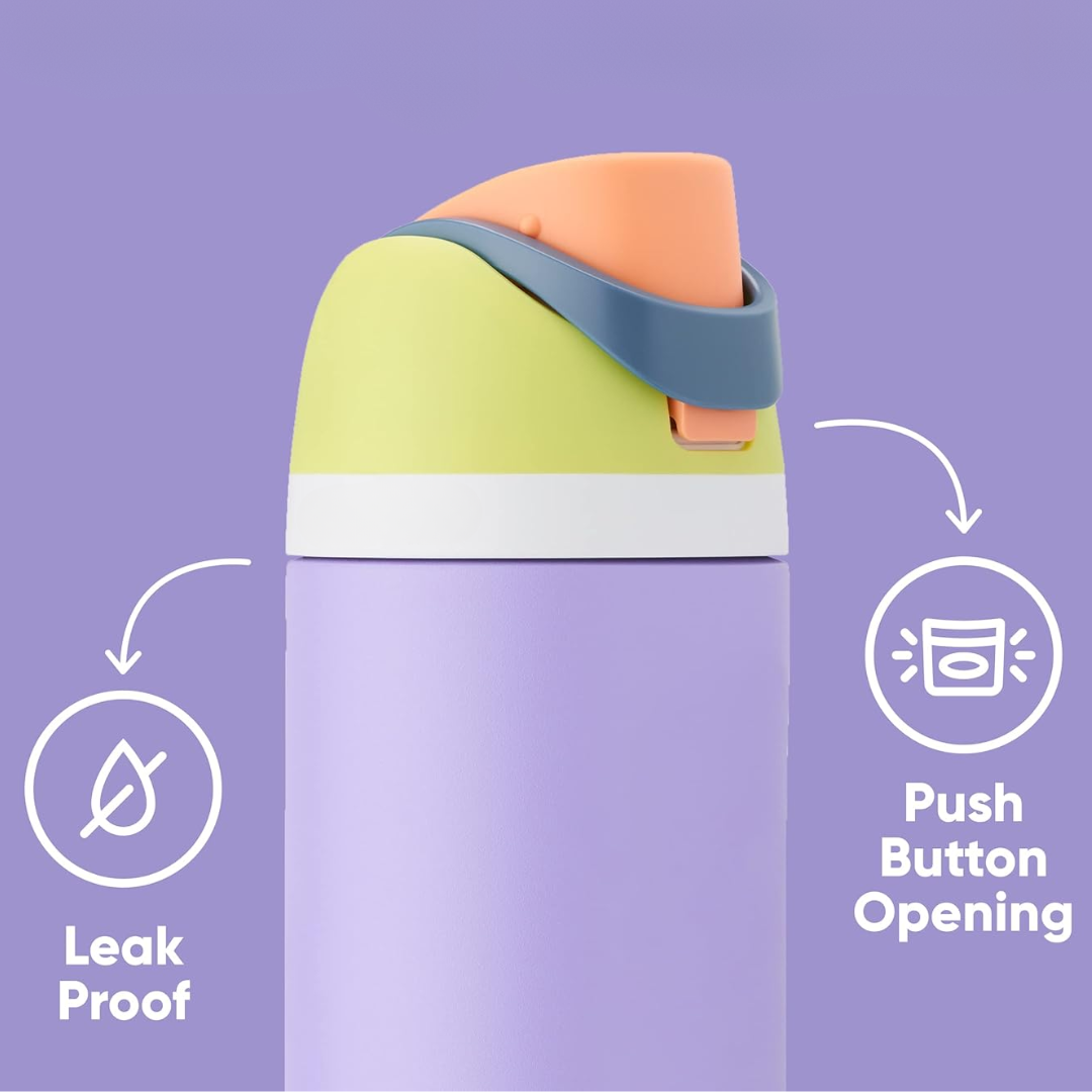 LeakProof - Geïsoleerde RVS Fles met Rietje