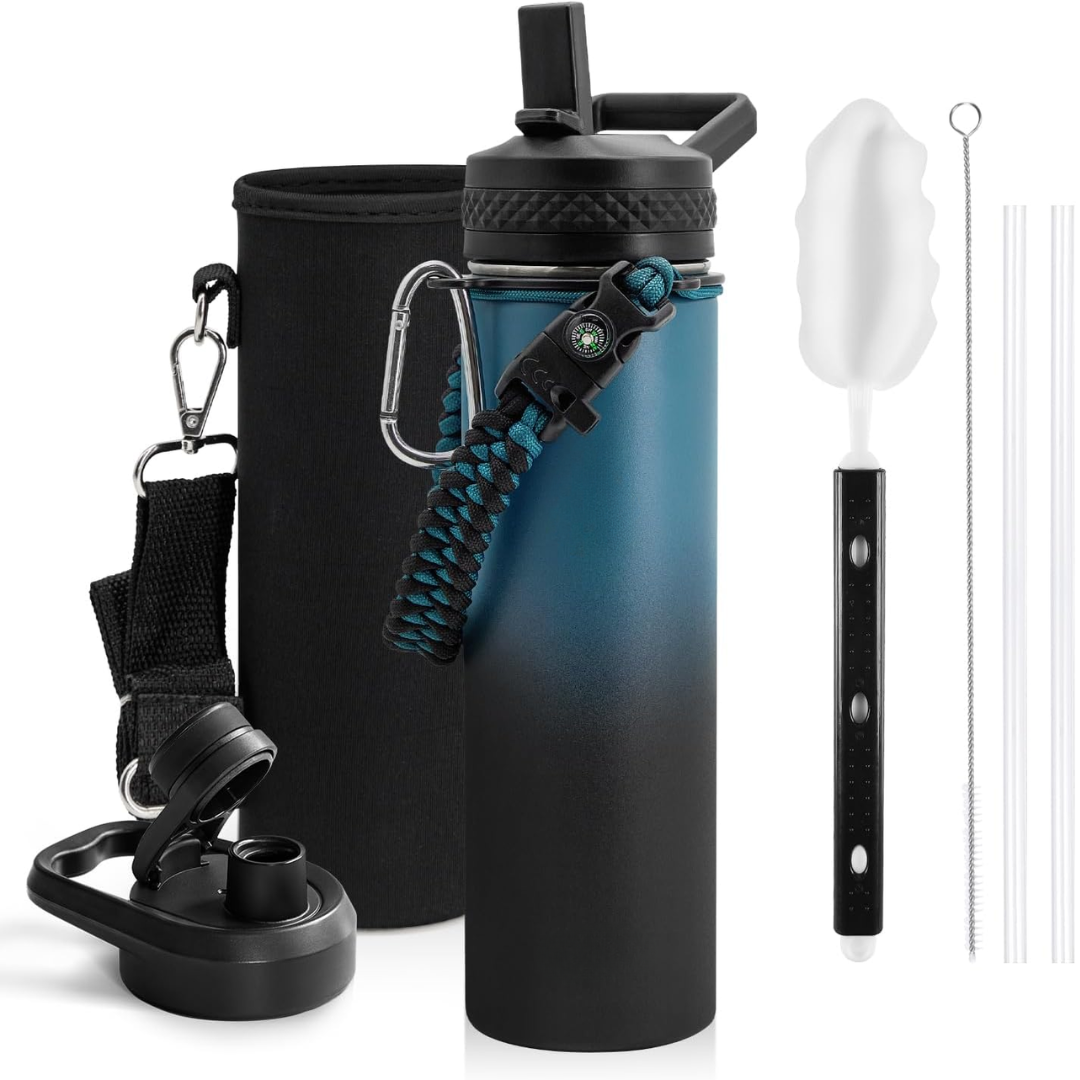 HydraPure – Duurzame Waterfles met Paracord Handvat