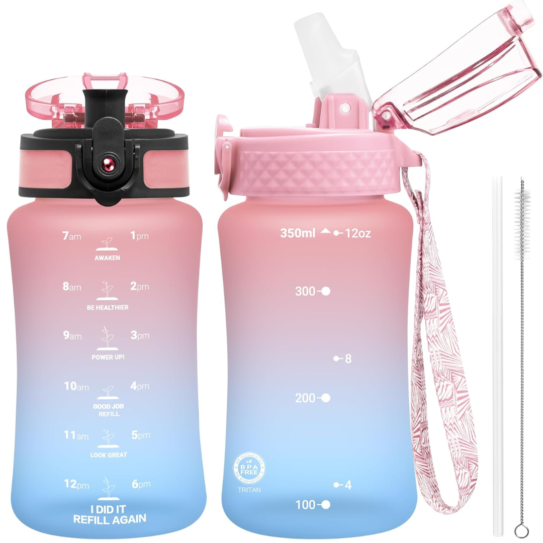 EcoFlow - Herbruikbare Tritan Waterfles met Rietje