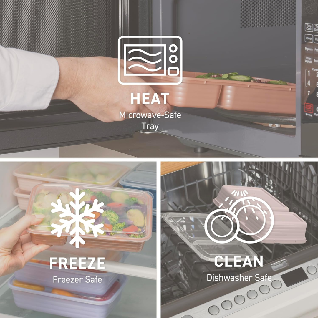 EcoBox - Duurzame 2-Compartiment Voedselcontainers Set