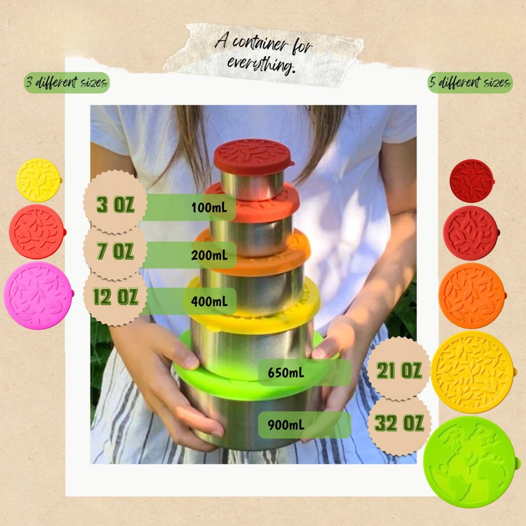 FreshBox Set – RVS Lunchdozen met Deksels