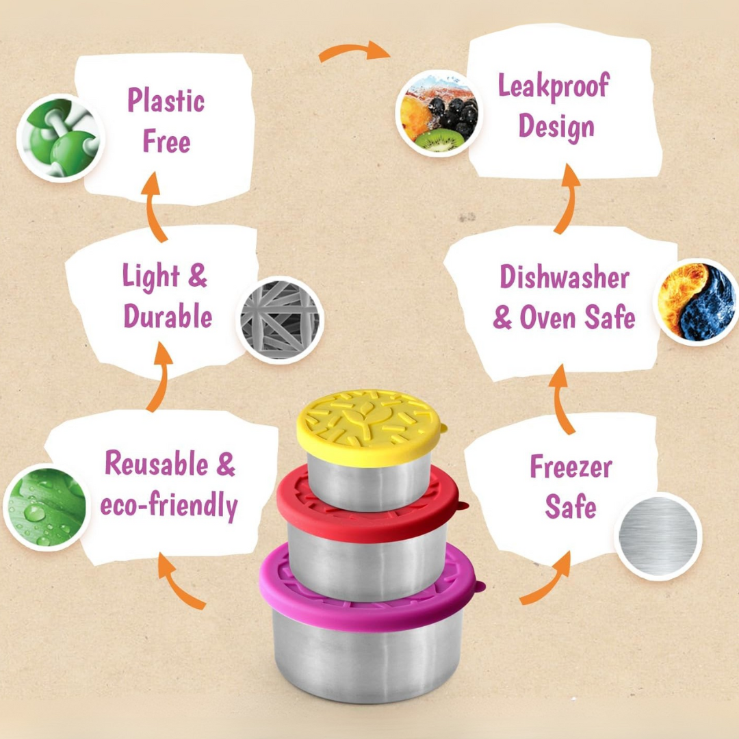 FreshBox Set – RVS Lunchdozen met Deksels