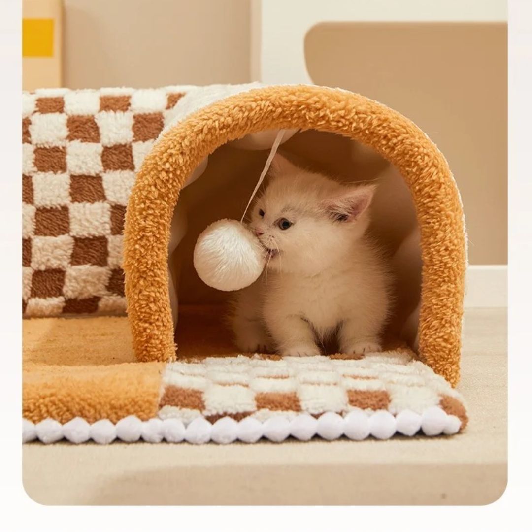 CozyCat Tunnel – Stijlvolle Speelplaats voor Katten