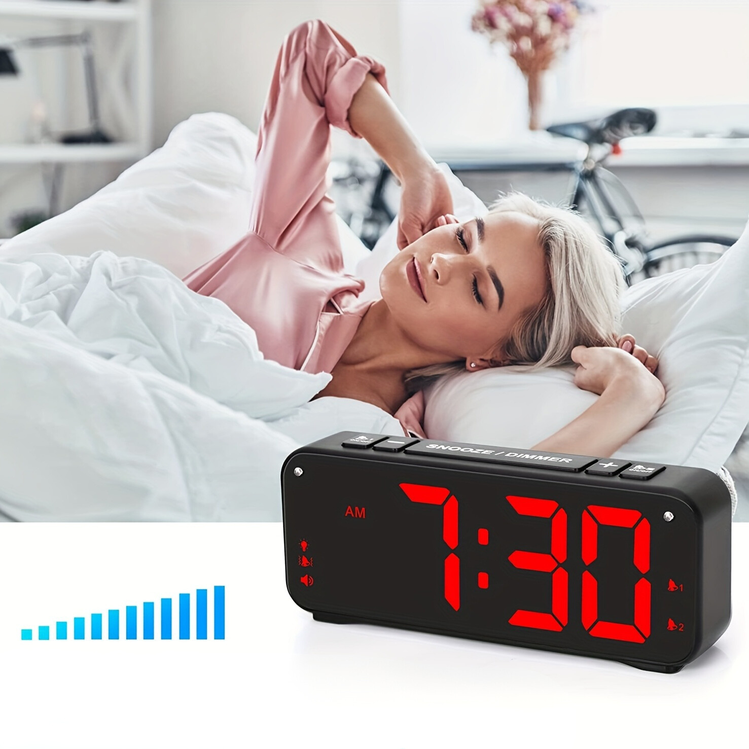 LoudClock - Premium Vibrerende Wekker met LED Scherm