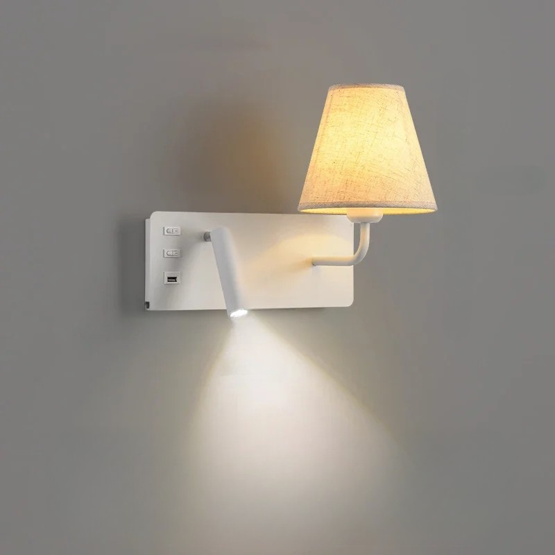 LuminoWall - Minimalistische USB Wandlamp met Leesspot