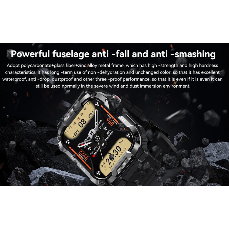 ForceGuard Watch – Militaire Kwaliteit Smartwatch voor Dagelijks Gebruik