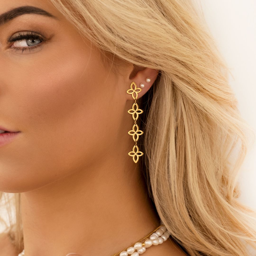 FloralGleam Earrings – Vintage Chic Sieraden