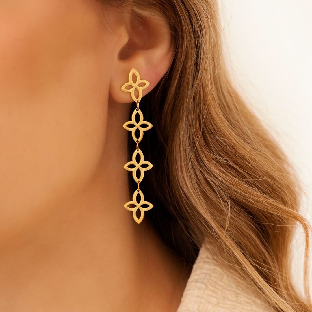 FloralGleam Earrings – Vintage Chic Sieraden