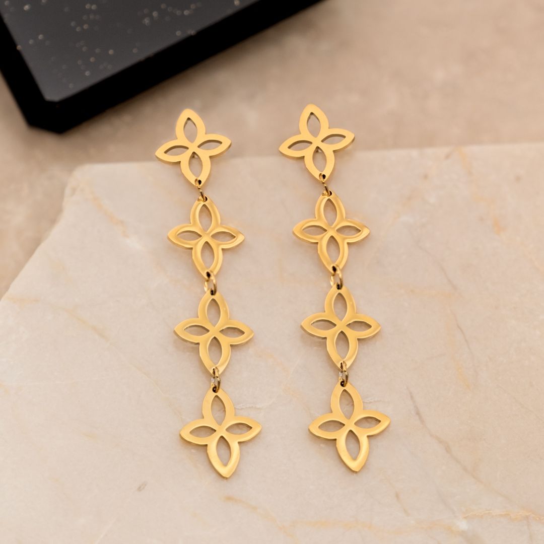 FloralGleam Earrings – Vintage Chic Sieraden