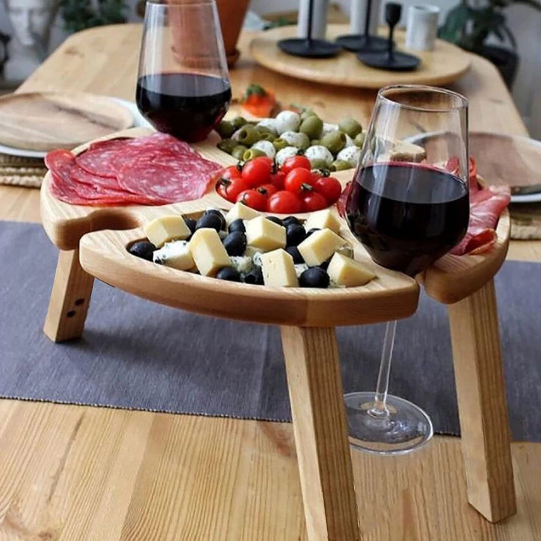 CheeseBoard Delights – Stijlvol Houten Picknick Accessoire