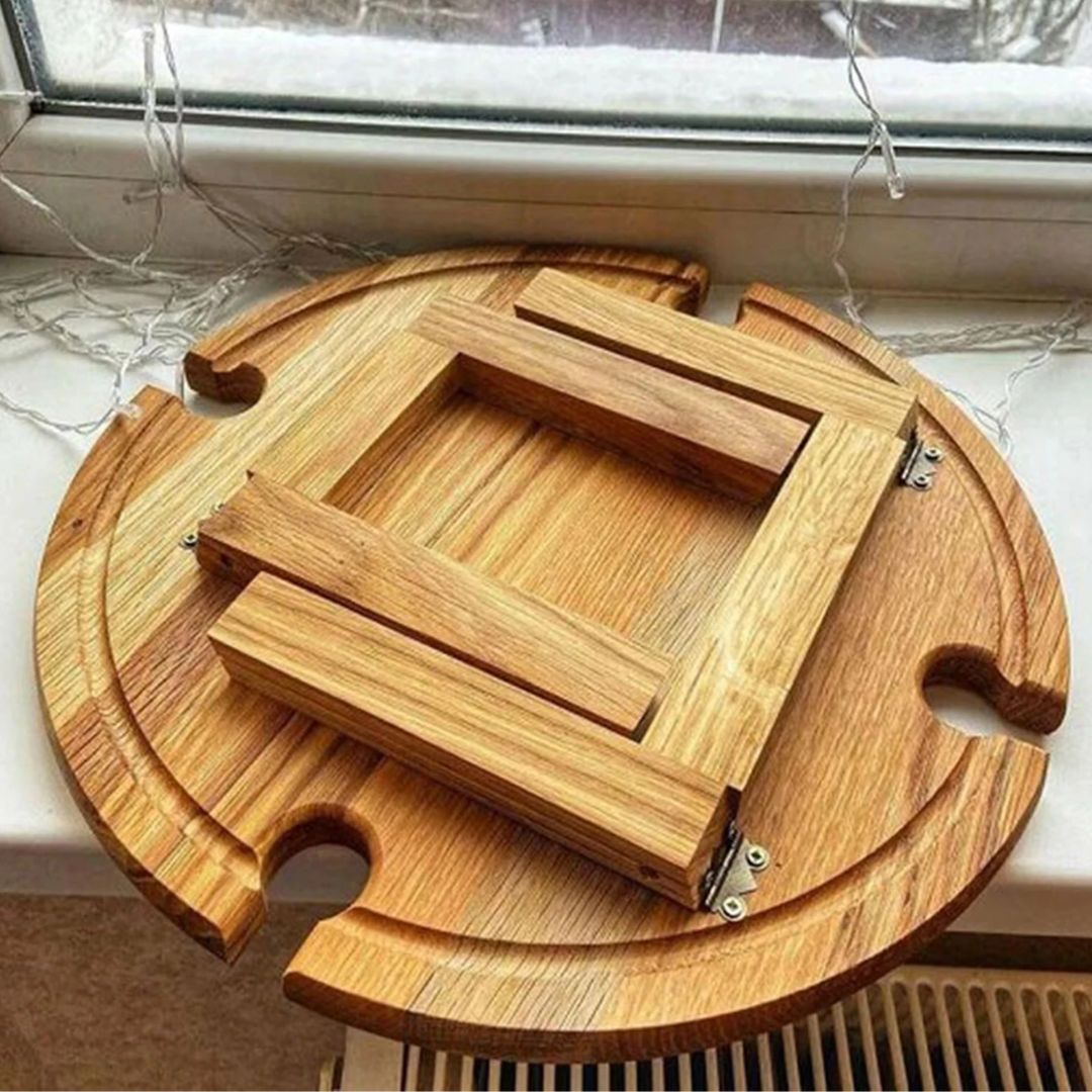 CheeseBoard Delights – Stijlvol Houten Picknick Accessoire