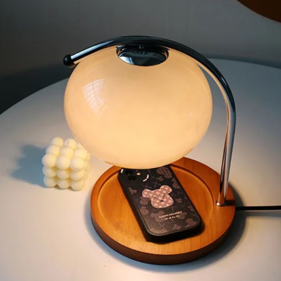 Alyssa Retro Table Lamp - Elegante Glazen Verlichting