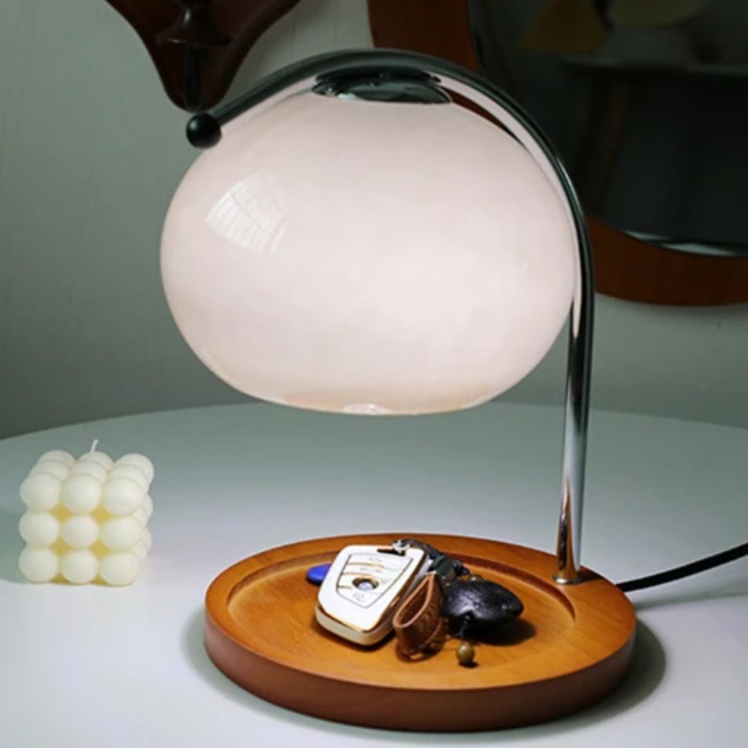 Alyssa Retro Table Lamp - Elegante Glazen Verlichting