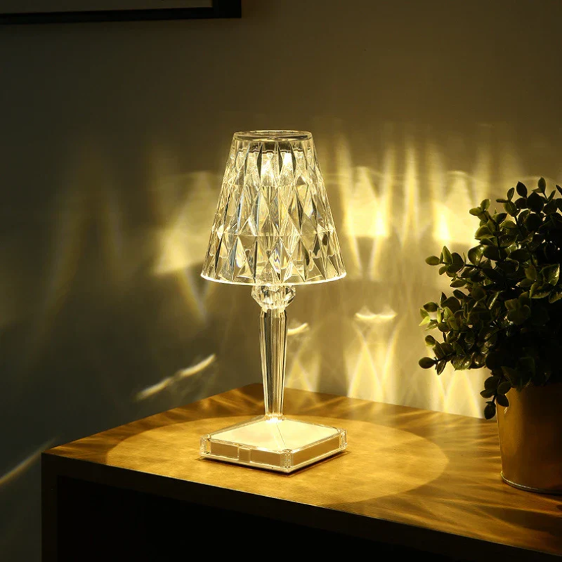 CrystalLuxe Table Lamp - Elegant Kristallen Tafelverlichting