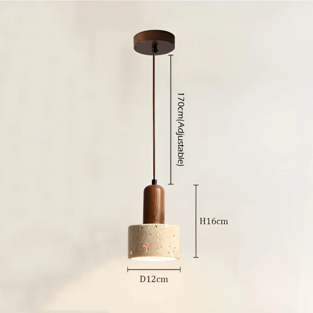 TranquilGlow - Elegante Wabi-Sabi Plafondlamp