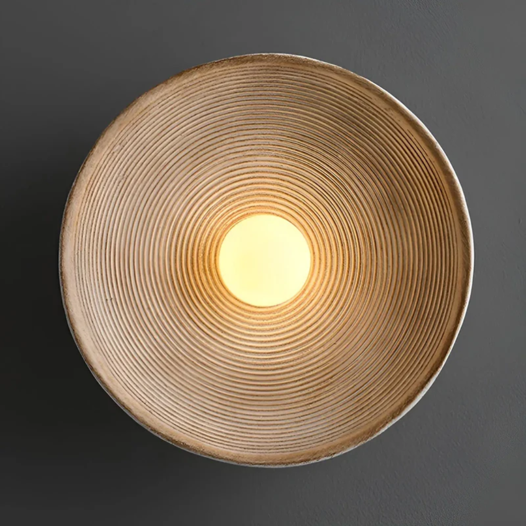 ZenGlow Disc – Japanse Wabi-Sabi Wandverlichting