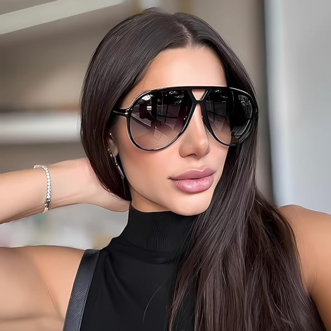 AviatorLux - Retro Oversized Zonnebril voor Stijl