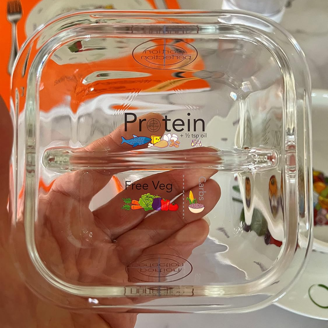 PortionMaster - Set van 3 Glascontainers voor Bariatrie