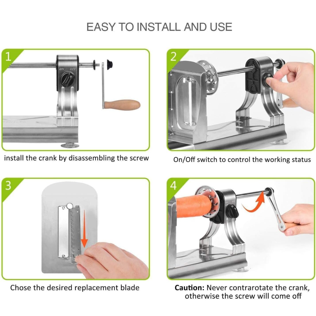 SpiralMaster - Multifunctionele Groente Snijder met 6 Messen