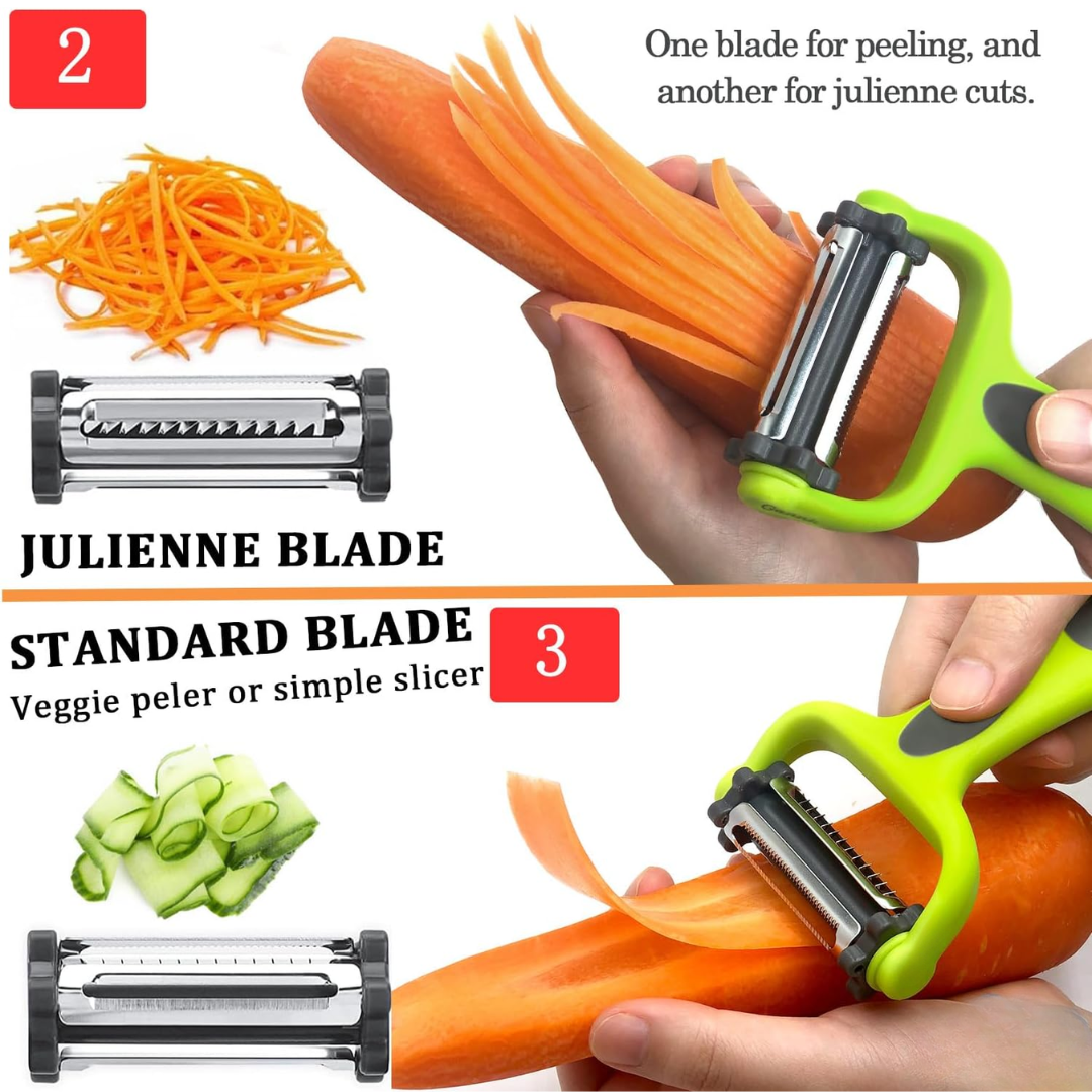 VeggieMaster - 3-in-1 Julienne Schiller voor Groenten