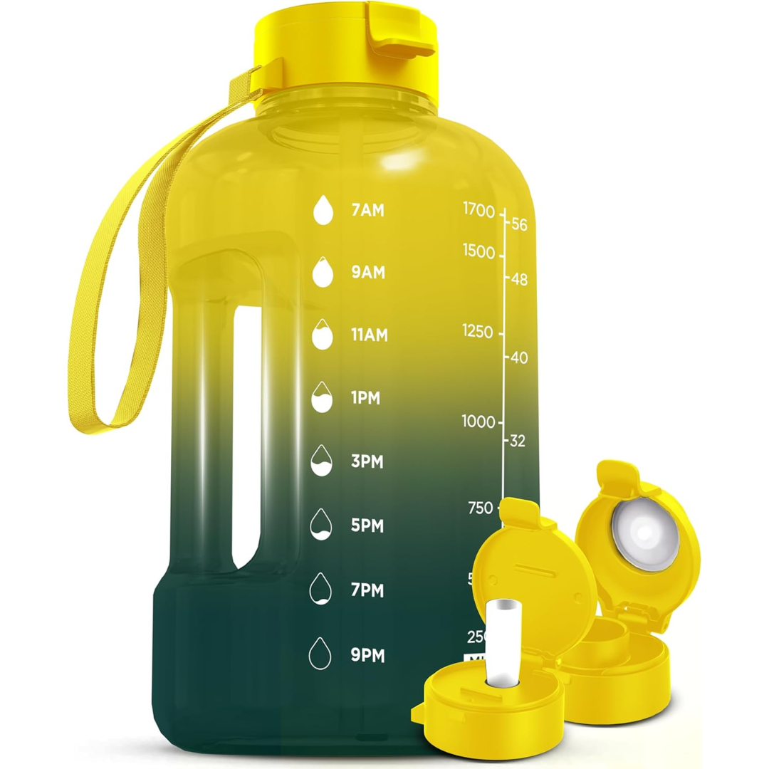 HydraMark - Elegante 2L Waterfles met Tijdsindicator