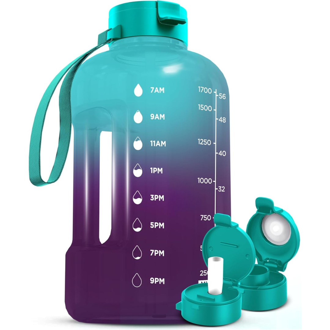 HydraMark - Elegante 2L Waterfles met Tijdsindicator