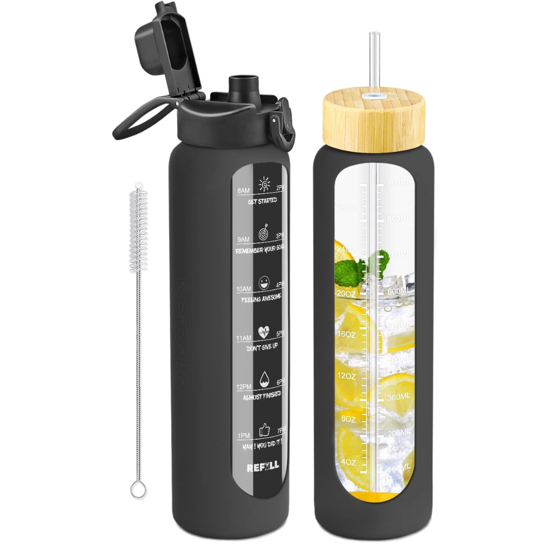 HydraVibe - Herbruikbare Waterfles met Motivatie en Rietje
