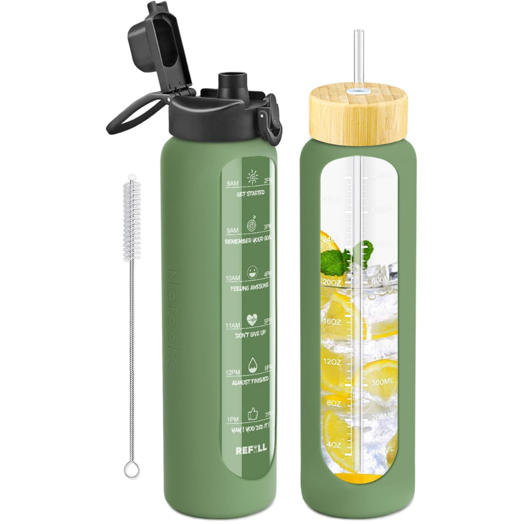 HydraVibe - Herbruikbare Waterfles met Motivatie en Rietje