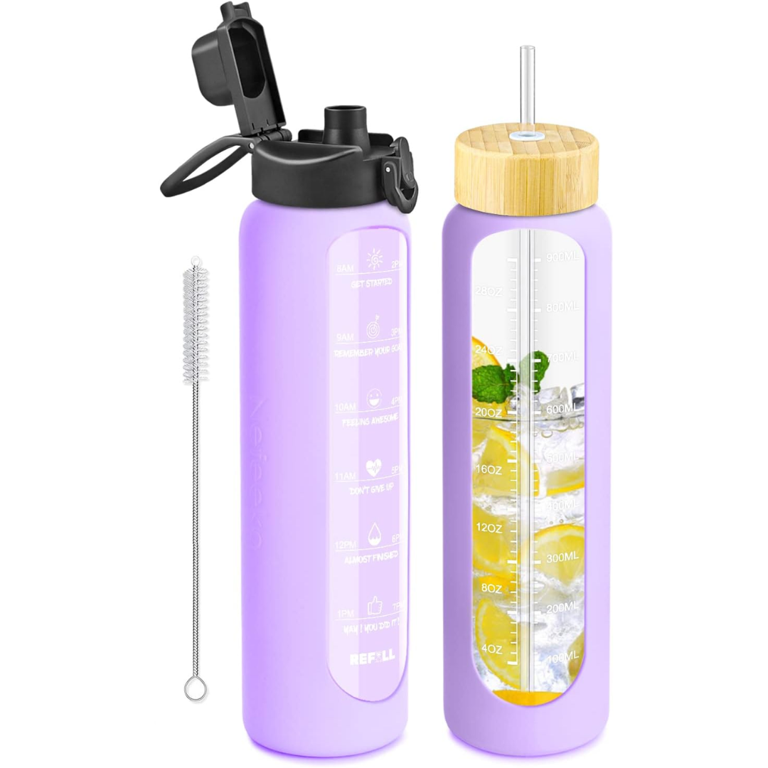 HydraVibe - Herbruikbare Waterfles met Motivatie en Rietje