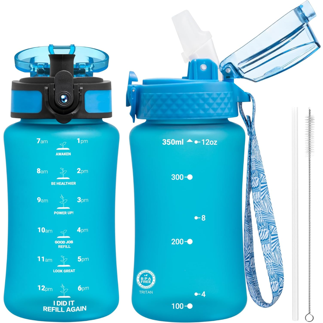 EcoFlow - Herbruikbare Tritan Waterfles met Rietje