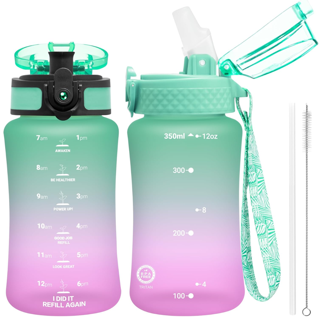 EcoFlow - Herbruikbare Tritan Waterfles met Rietje