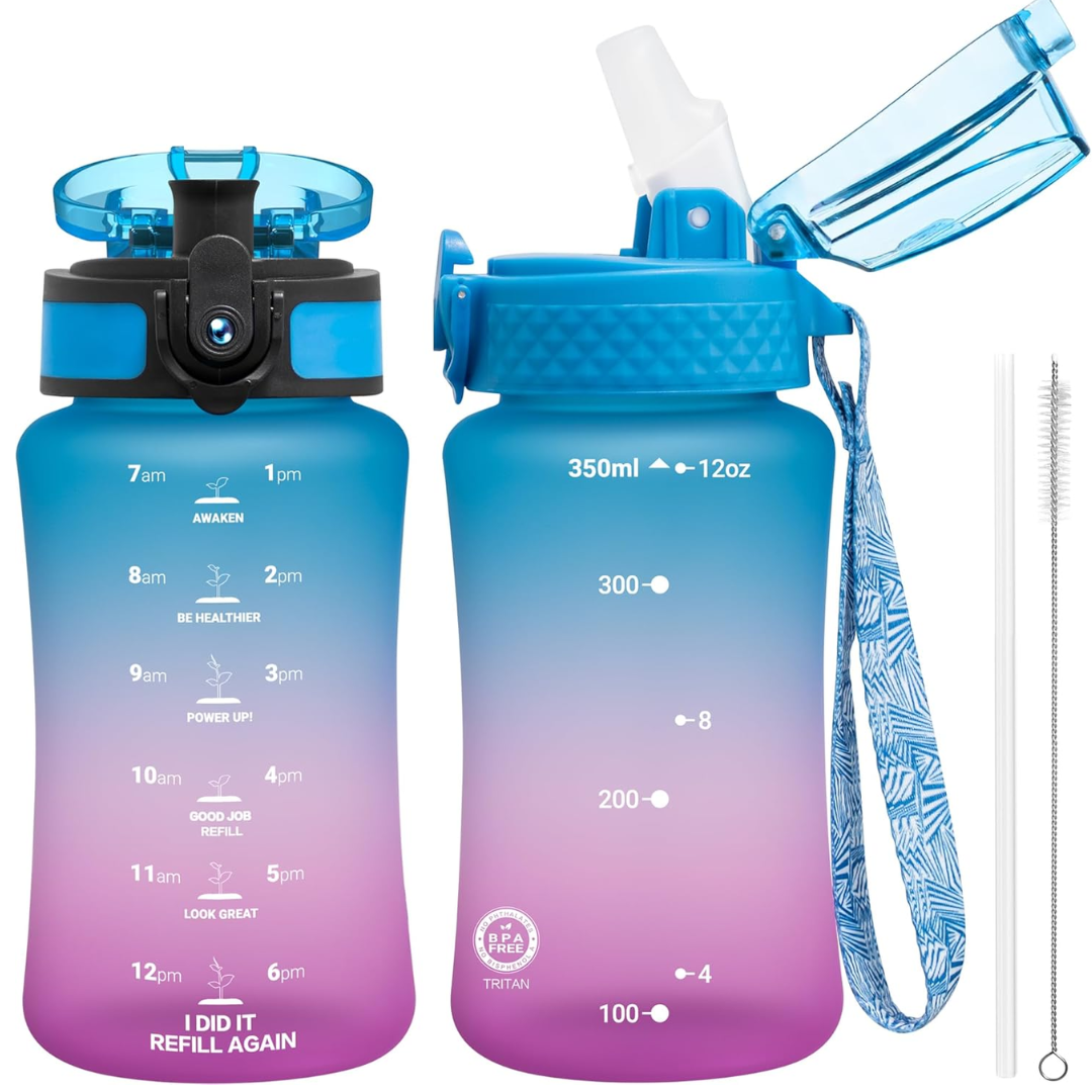 EcoFlow - Herbruikbare Tritan Waterfles met Rietje