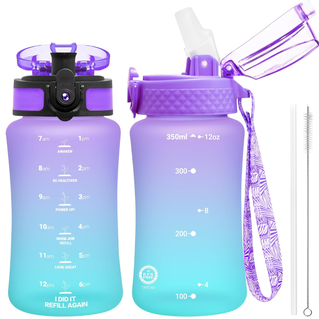 EcoFlow - Herbruikbare Tritan Waterfles met Rietje