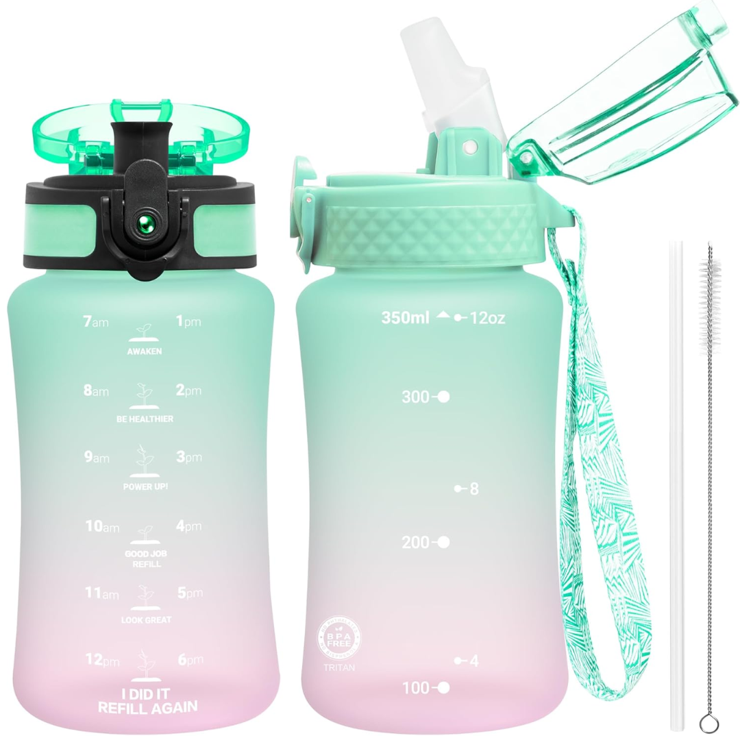 EcoFlow - Herbruikbare Tritan Waterfles met Rietje