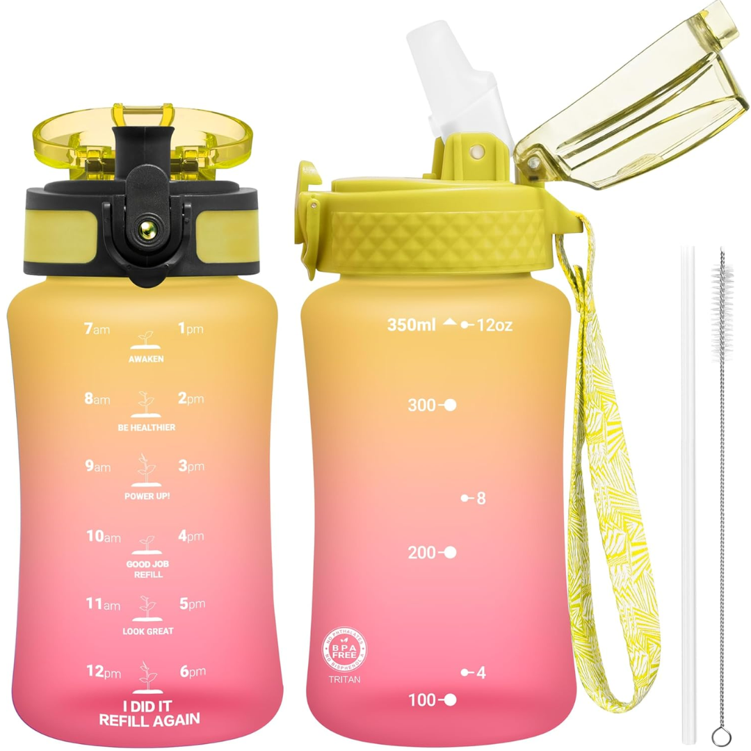 EcoFlow - Herbruikbare Tritan Waterfles met Rietje