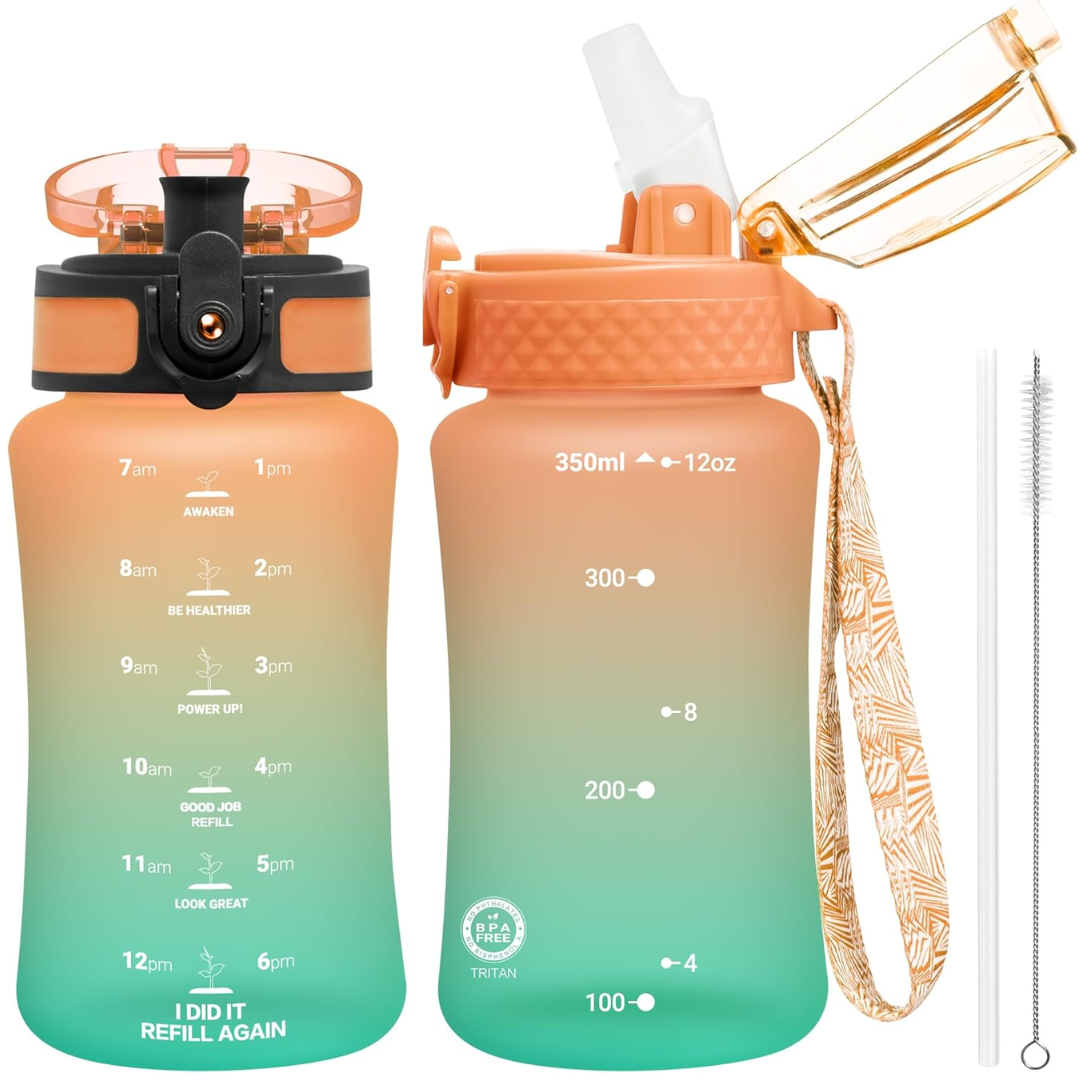 EcoFlow - Herbruikbare Tritan Waterfles met Rietje