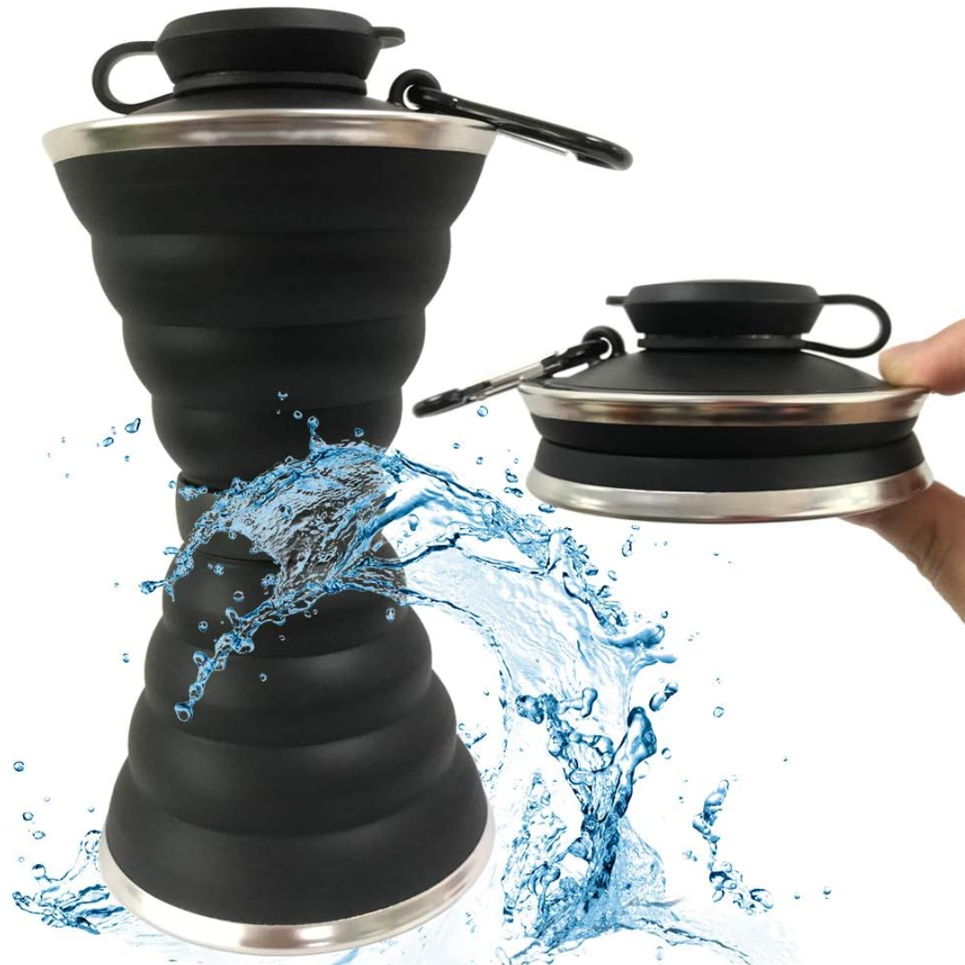 HydroFold - Handige Inklapbare Waterfles met Haak