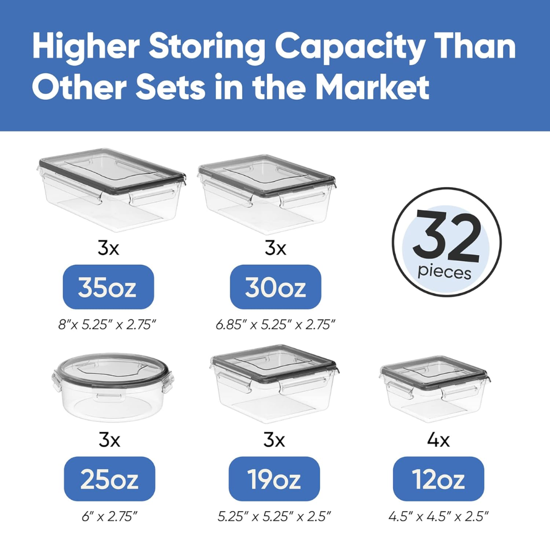 StoreMaster - Luxe Luchtdichte Opbergbakken Set