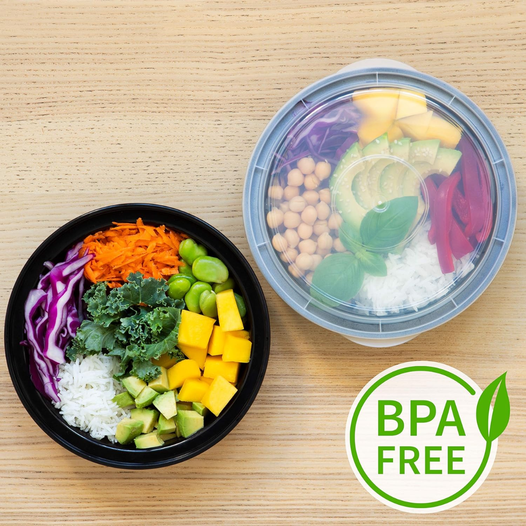 MealPrepPro – Duurzame Ronde Plastic Opslagdozen