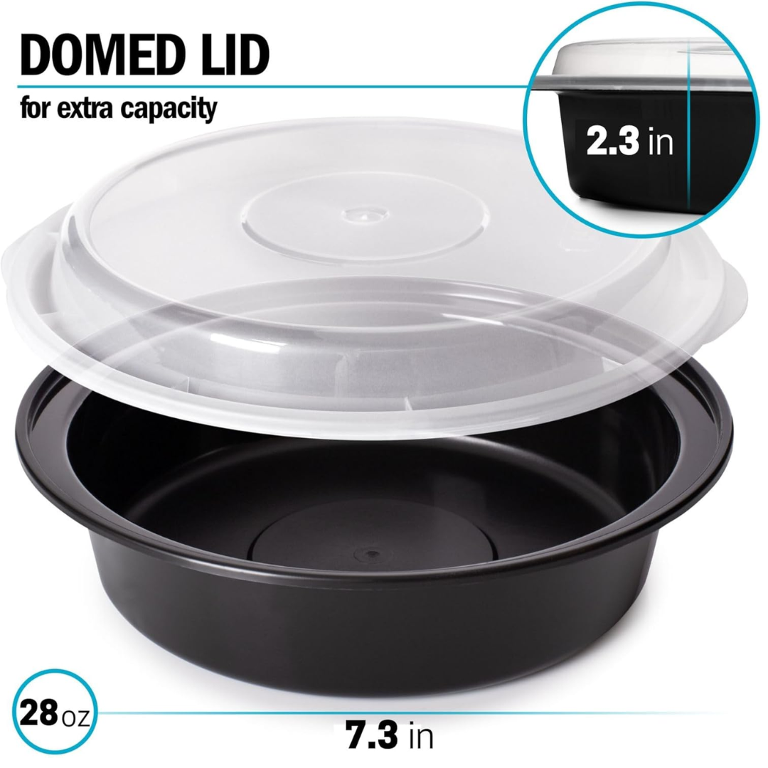 MealPrepPro – Duurzame Ronde Plastic Opslagdozen