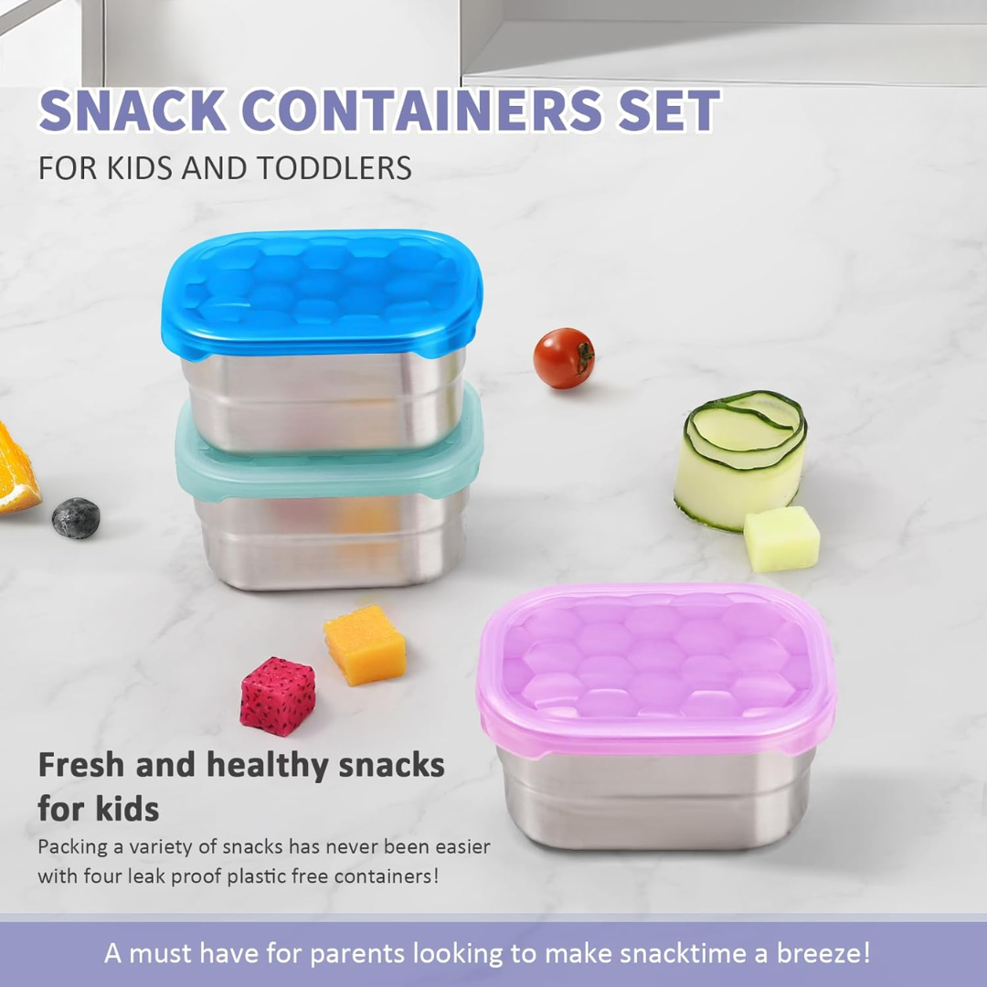 SnackGuard – RVS Snackcontainers met Siliconen Deksel
