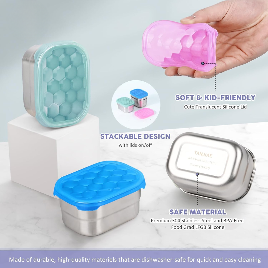 SnackGuard – RVS Snackcontainers met Siliconen Deksel